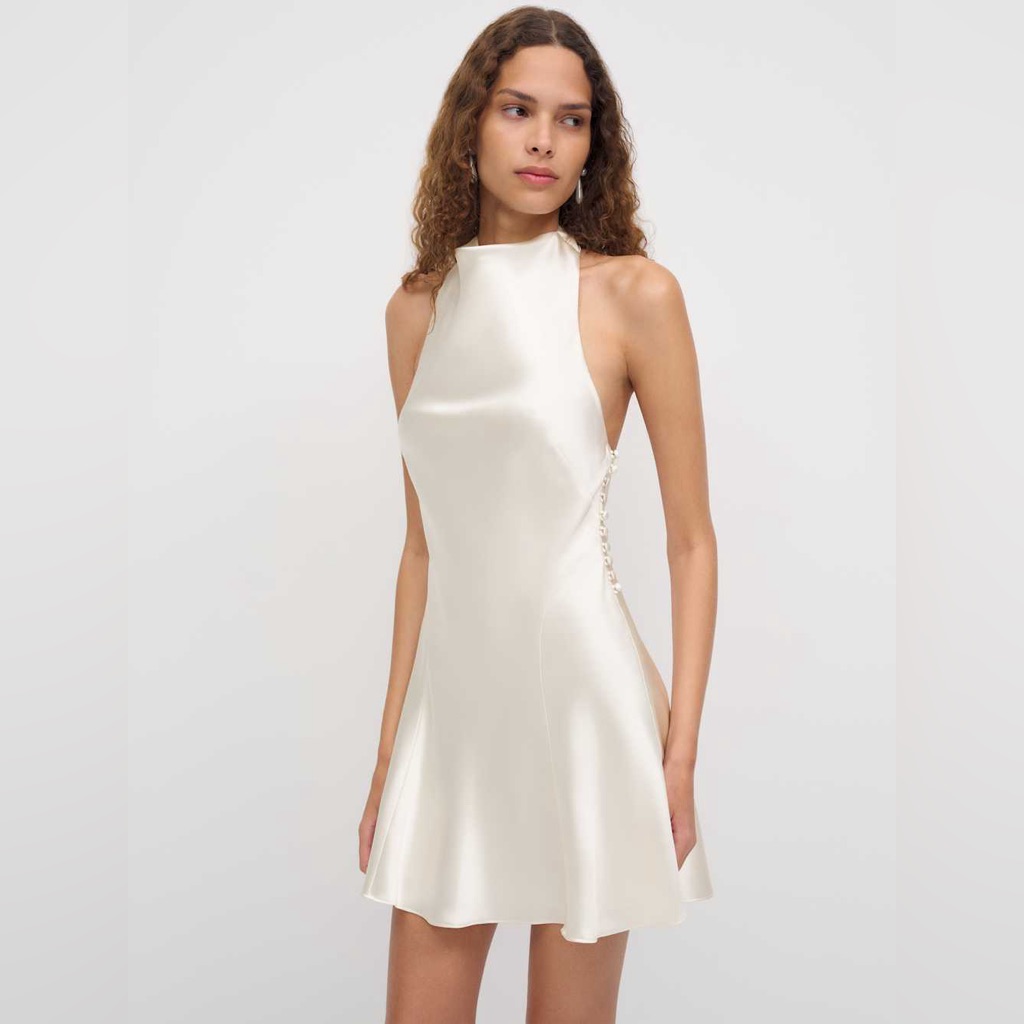 Nwt Reformation Roy Silk Mini Dress